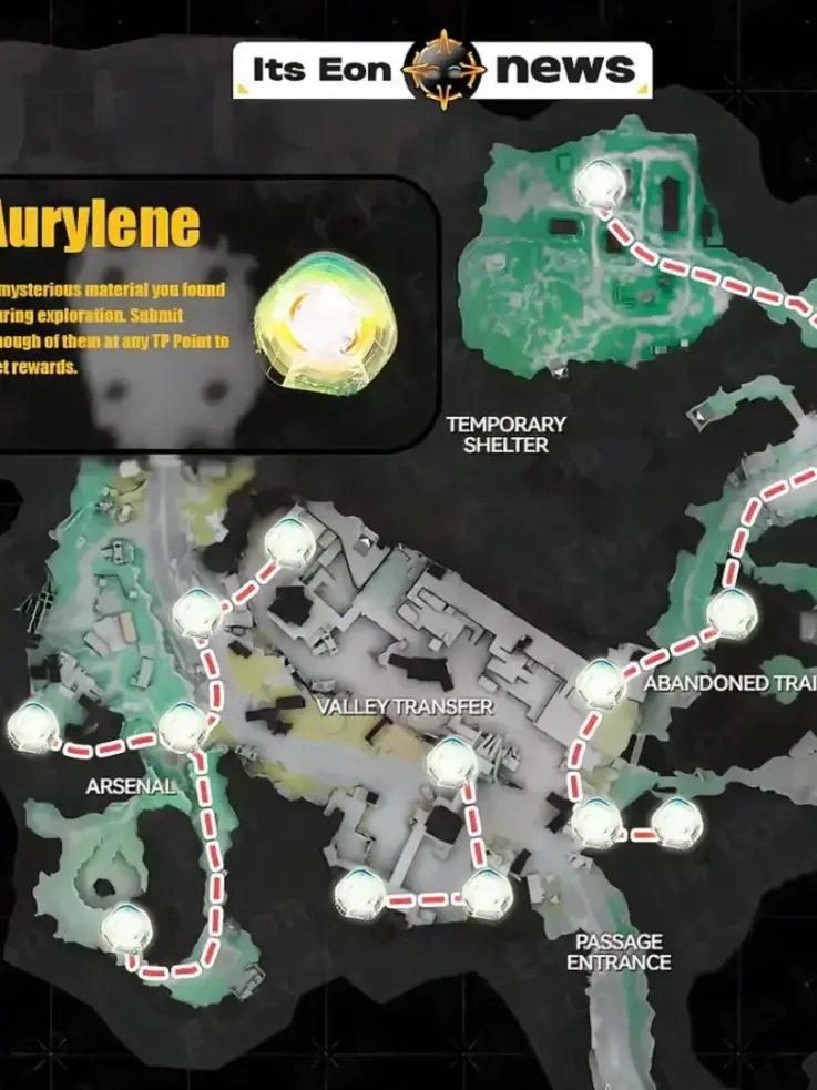 Arknights Endfield: аурилен. Все точки сбора